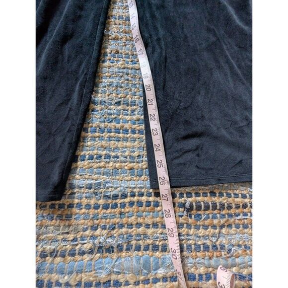 Steve Madden Velvet Pants S Black Flared High Rise Dress Casual Soft Y2K Baddie - Picture 3 of 7